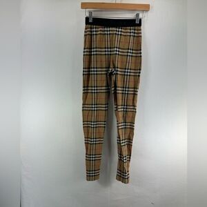 Burberry Belvoir Vintage-Check Leggings Size XS